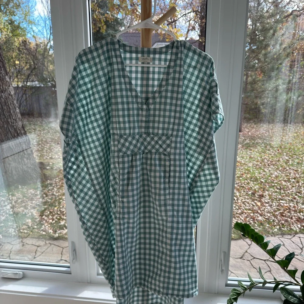 Pehr Gingham Dress Green & White | One Size - Picture 2 of 5